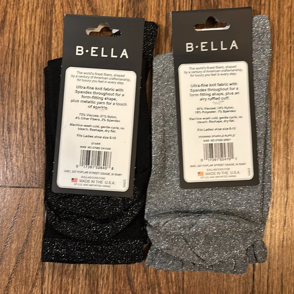 Bella Ladies Sparkle Socks (2 Pack) size 5-10